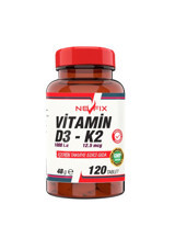 Nevfix Vitamin D3-K2 Yetişkin 120 Adet
