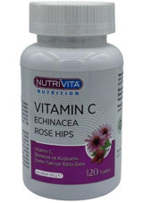 Nutrivita Nutrition Vitamin C Ekinezya Kuşburnu Yetişkin 120 Adet
