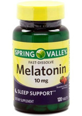 Spring Valley Fast- Dissolve Melatonin 10 Mg Çilek Yetişkin Mineral 120 Adet
