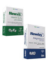 Newvit Vitamin D3 K2 Yetişkin Mineral 30 ml + Newday Magnezyum