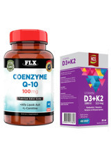 Flx Coenzyme Q-10 Yetişkin 60 Adet + Vitamin D3 Vitamin K2 20 ml