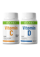 Voonka Vitamin C Yetişkin 62 Adet + Vitamin D 1000 ıu 102 Yumuşak Kapsül