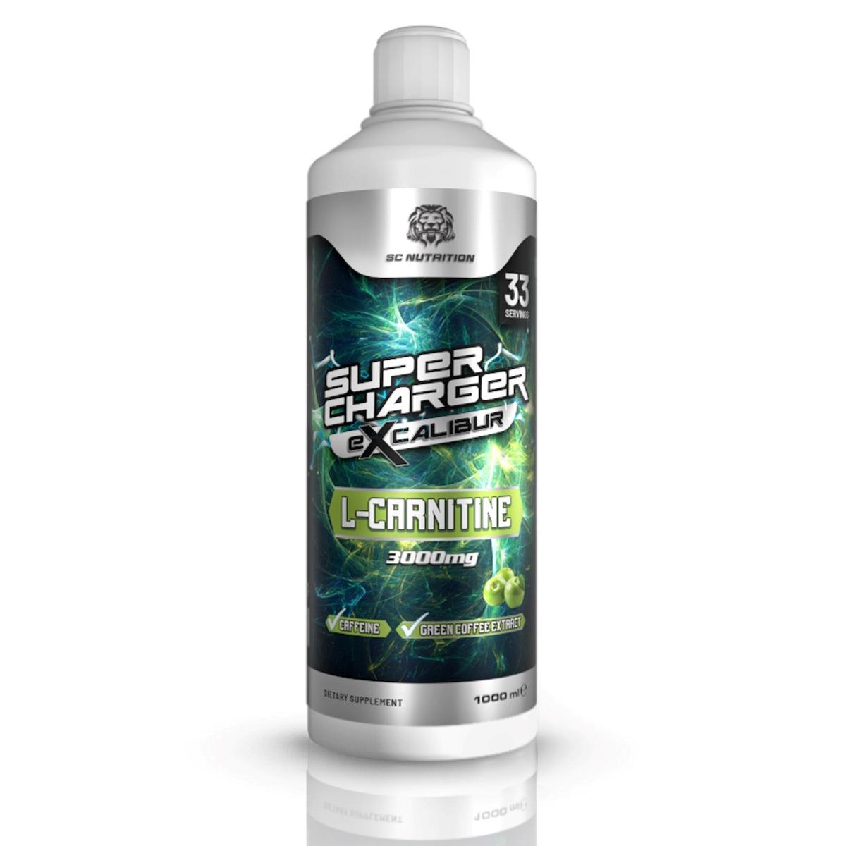 Sc Super Charger Excalibur Yeşil Elma Aromalı L-Karnitin 1000 ml Sıvı