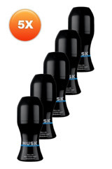 Avon Musk Marine Pudrasız Ter Önleyici Organik Antiperspirant Roll-On Erkek Deodorant 5x50 ml