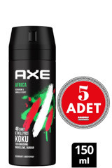 Axe Africa Pudrasız Ter Önleyici Sprey Erkek 5x150 ml
