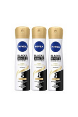 Nivea Invisible Black And White Pudralı Ter Önleyici Antiperspirant Sprey Kadın 3x150 ml