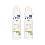 Dove Eventone Pudralı Ter Önleyici Antiperspirant Sprey Kadın 2x150 ml