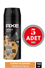 Axe Leather & Cookies Pudrasız Ter Önleyici Sprey Erkek 5x150 ml