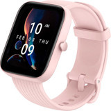 Amazfit Bip 3 Pro Zepp OS Su Geçirmez 44.12 mm Silikon Kordon Kare Unisex Akıllı Saat Pembe