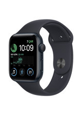 Apple Watch SE 2 Apple Uyumlu WatchOS Su Geçirmez 44 mm Silikon Kordon Kare Unisex Akıllı Saat Siyah