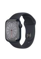 Apple Watch Series 8 Apple Uyumlu WatchOS Su Geçirmez 41 mm Kauçuk Kordon Kare Unisex Akıllı Saat Siyah