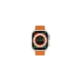 Bakeey Watch 8 Ultra Su Geçirmez 49 mm Silikon Kordon Kare Tansiyon Ölçen Akıllı Saat Turuncu