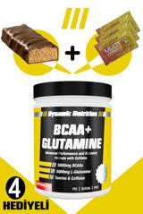 Dynamic Nutrition Karpuz Aromalı Kompleks Glutamin BCAA 300 gr Toz + Protein Bar + Multi C 3 Adet