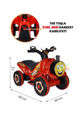 Uj Toys Buddy 6 V Üstü Açık Tek Kişilik Akülü ATV Kırmızı