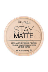 Rimmel London Stay Matte 003 Peach Glow Tüm Ciltler İçin Yağsız Mineralli Mat Kompakt Pudra Açık