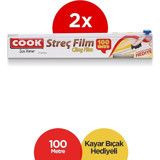 Cook Renkli Bıçaklı 10000 cm Palet Streç Film 2 Adet