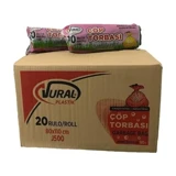 Vural Endüstriyel Jumbo Boy 80x110 cm Çöp Poşeti 20 Adet Siyah