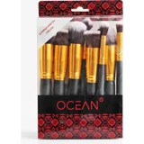 Ocean 10'lu Allık Eyeliner Far Makyaj Fırça Seti