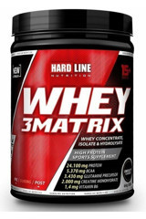 Hardline Whey 3 Matrix Çilekli Whey Protein Protein Tozu 454 Gr