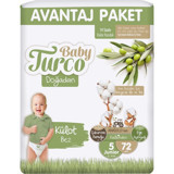 Baby Turco Doğadan 5 Numara Organik Külot Bebek Bezi 72 Adet