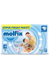 Molfix Maxi 4 Numara Cırtlı Bebek Bezi 76 Adet