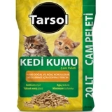 Tarsol Kokusuz Topaklanan İnce Taneli Çam Pellet Kedi Kumu 20 lt