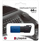 Kingston DataTraveler Exodia M USB 3.2 Type A 64 GB Flash Bellek Siyah