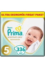 Prima Premium Care 5 Numara Cırtlı Bebek Bezi 336 Adet