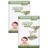 Baby Turco Doğadan 5 Numara Organik Cırtlı Bebek Bezi 2x40 Adet