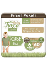 Baby Turco Doğadan 6 Numara Organik Külot Bebek Bezi 60 Adet