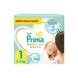 Prima Premium Care Yenidoğan Göbek Oyuntulu Cırtlı Bebek Bezi 2X70 Adet