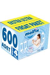 Molfix Maxi 4 Numara Cırtlı Bebek Bezi 600 Adet