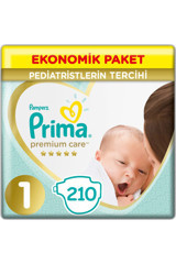 Prima Premium Care Yenidoğan Göbek Oyuntulu Cırtlı Bebek Bezi 210 Adet
