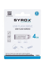 Syrox SYX-USB-04 USB 2.0 Type A 4 GB Flash Bellek Metal