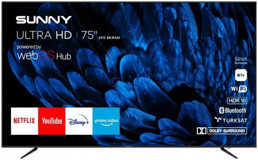 Sunny SN75LEDB252 75 İnç 4K Ultra HD 189 Ekran Flat Uydu Alıcılı Smart LED Webos Televizyon