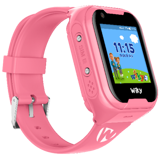 Wiky Watch 4G GPS Silikon Kordon Kare Kameralı Çocuk Akıllı Saat Pembe