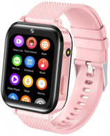 Zcwatch V0922 GPS Su Geçirmez Silikon Kordon Kare Kameralı Çocuk Akıllı Saat Pembe