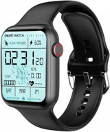 Ferro Watch 7 Su Geçirmez Silikon Kordon Kare Unisex Akıllı Saat Siyah