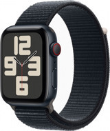 Apple Watch SE 2 2023 Cellular Apple Uyumlu WatchOS Su Geçirmez 44 mm Örgü Kordon Kare Unisex Sim Kartlı Akıllı Saat Siyah