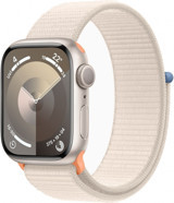 Apple Watch Series 9 Apple Uyumlu WatchOS Su Geçirmez 41 mm Örgü Kordon Kare Unisex Akıllı Saat Krem