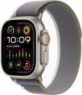 Apple Watch Ultra 2 Apple Uyumlu WatchOS Su Geçirmez 49 mm Naylon Örgü Kordon Kare Unisex Sim Kartlı Akıllı Saat Gri