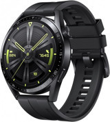 Huawei Watch GT 3 Active HarmonyOS Su Geçirmez 45.9 mm Fluoro Elastomer Kauçuk Kordon Daire Unisex Akıllı Saat Siyah