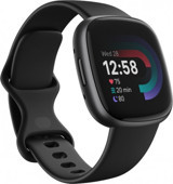Fitbit Versa 4 Silikon Kordon Kare Unisex Akıllı Saat Siyah