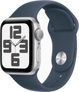 Apple Watch SE 2 2023 Apple Uyumlu WatchOS Su Geçirmez 40 mm Silikon Kordon Kare Unisex Akıllı Saat Mavi