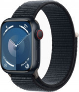 Apple Watch Series 9 Cellular Apple Uyumlu WatchOS Su Geçirmez 41 mm Örgü Kordon Kare Unisex Sim Kartlı Akıllı Saat Siyah