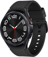 Samsung Galaxy Watch 6 Classic (SM-R950) Android Wear Su Geçirmez 42.5 mm Silikon Kordon Daire Tansiyon Ölçen Unisex Akıllı Saat Siyah