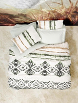 Cotton Box Mist Ranforce Dört Mevsim 160 x 220 cm Batik Tek Kişilik Nevresim Takımı Yeşil