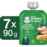 Gerber Tahılsız Glutensiz Organik Böğürtlenli Elmalı Muzlu Yabanmersinli Kaşık Maması 7x90 gr