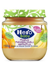 Hero Baby Tahılsız Glutensiz Armutlu Mandalinalı Muzlu Kavanoz Maması 125 gr