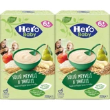 Hero Baby Tahıllı Glutensiz Meyveli Sütlü Kaşık Maması 2x200 gr